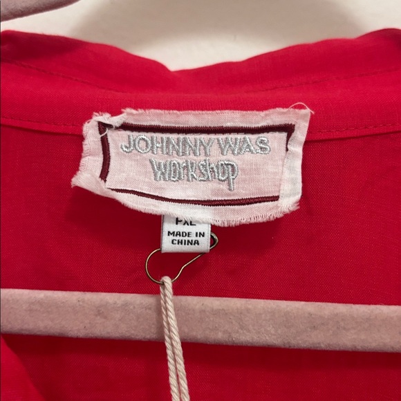 Johnny Was Red Floral Embroidered Mini Dress, XLP - Picture 11 of 14